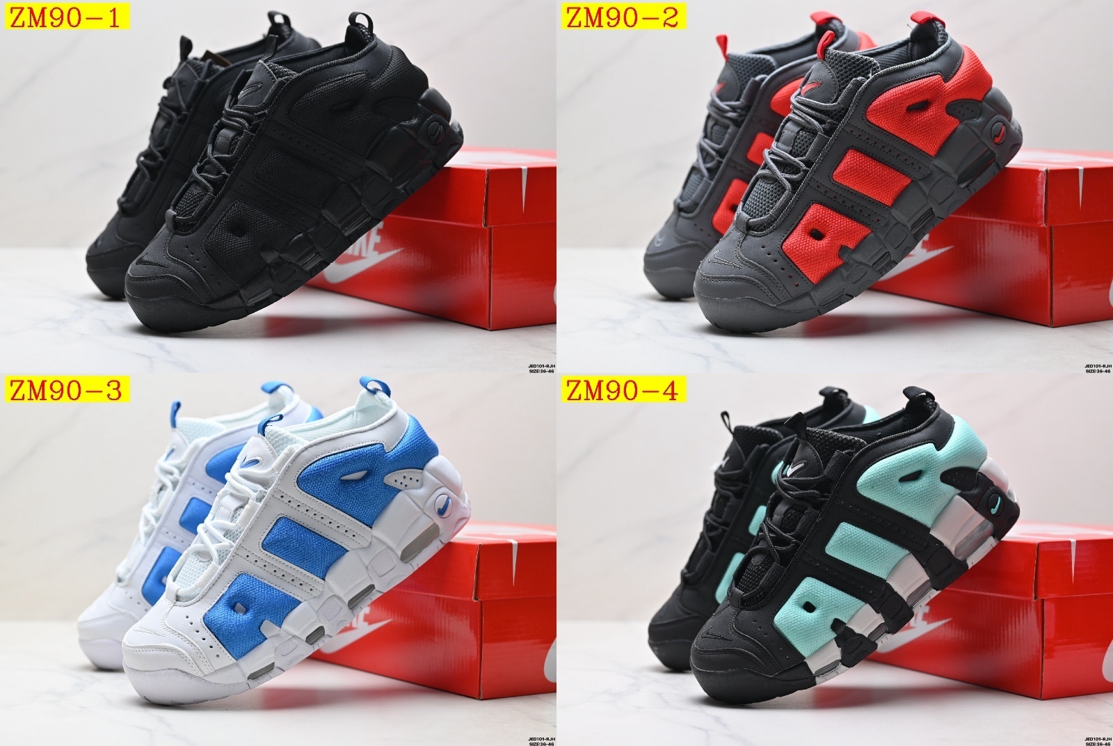 56$ Nike Air More Uptempo GS Barely Green Size 36-46 625620 ZM90 gallery