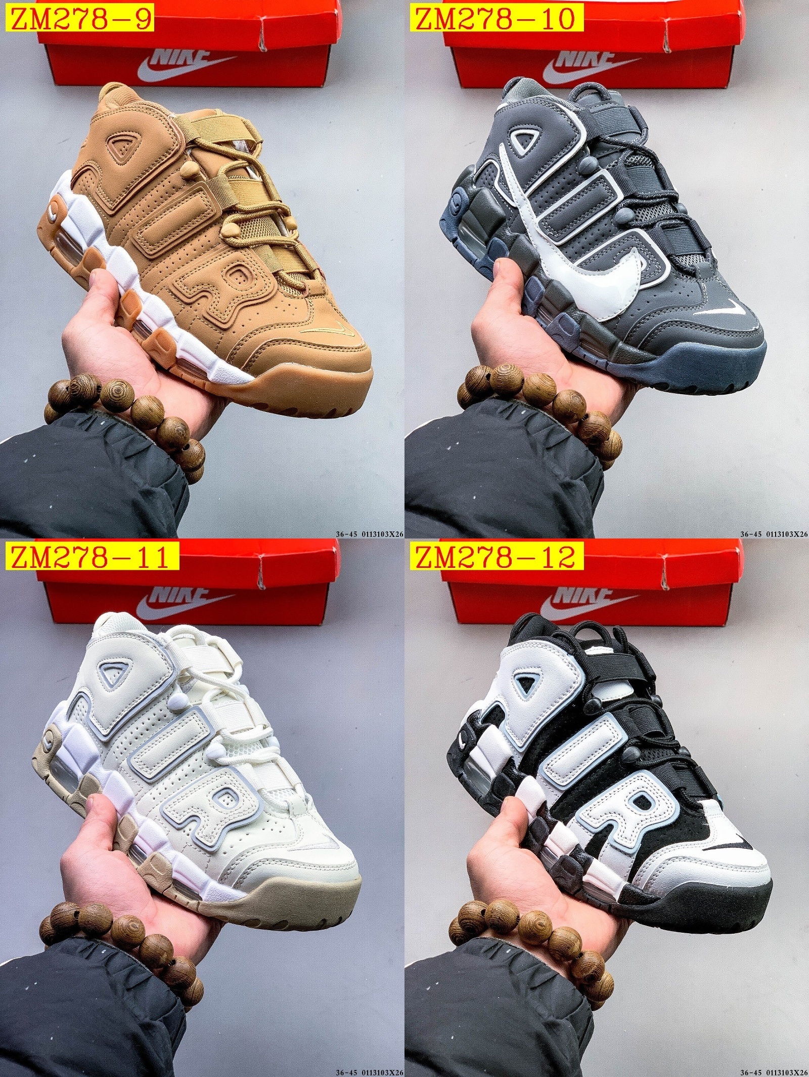 56$ Nike Air More Uptempo Size 36-45 629680 ZM278 gallery