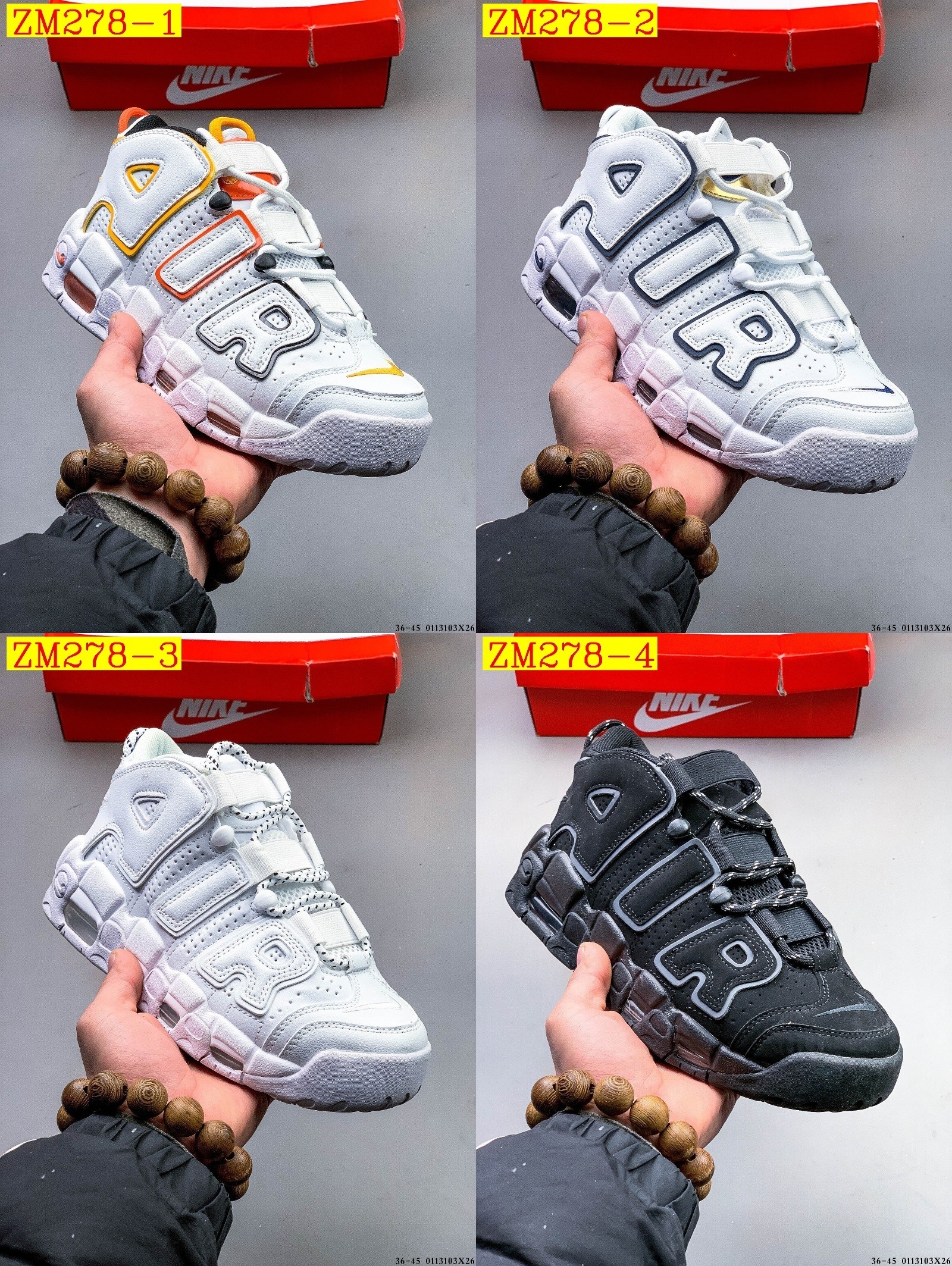 56$ Nike Air More Uptempo Size 36-45 629680 ZM278 gallery