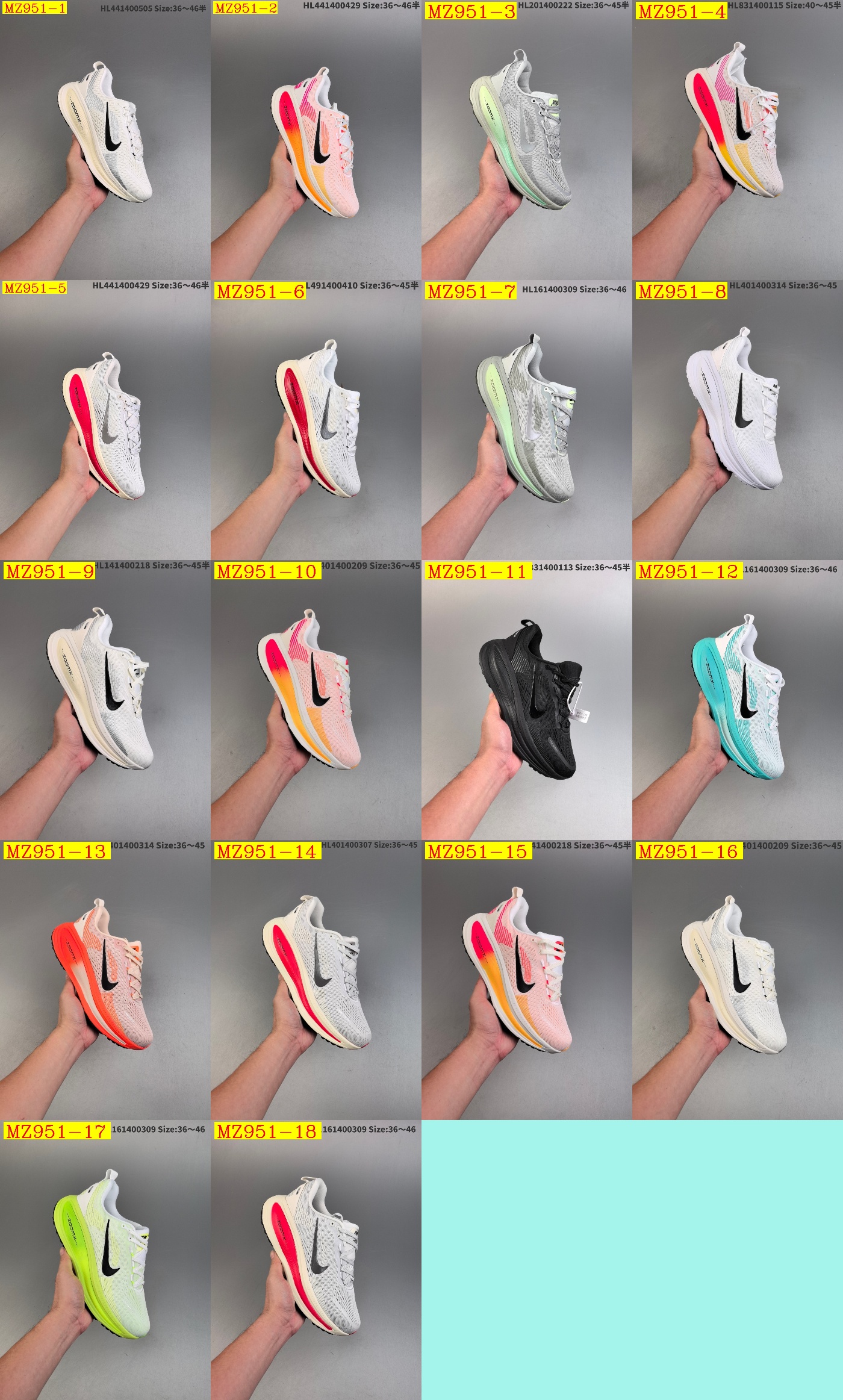 Nike Air Zoom Vomero 18 half size 36 45 828870 MZ951 gallery