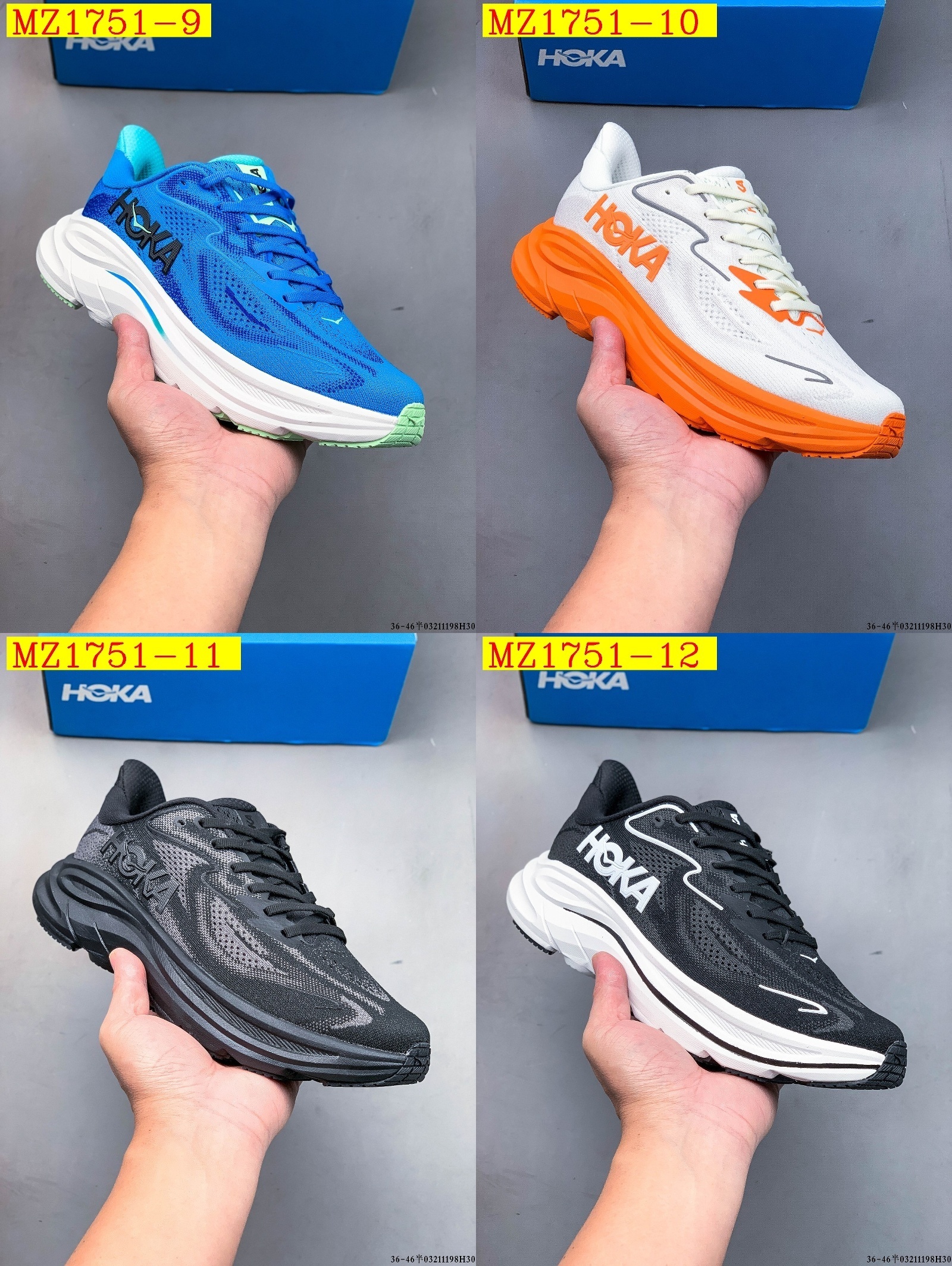 56$ Top Quality HOKA ONE ONE Clifton 10 size 36-45 132030 MZ1751 gallery