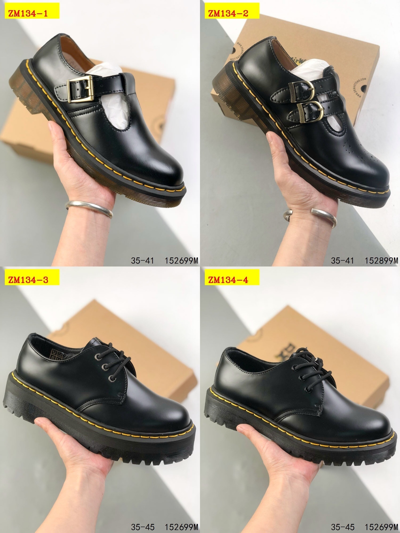 57$ Dr Martens 1461 Smooth Leather Platform SIZE 36-45 725890 ZM134 gallery