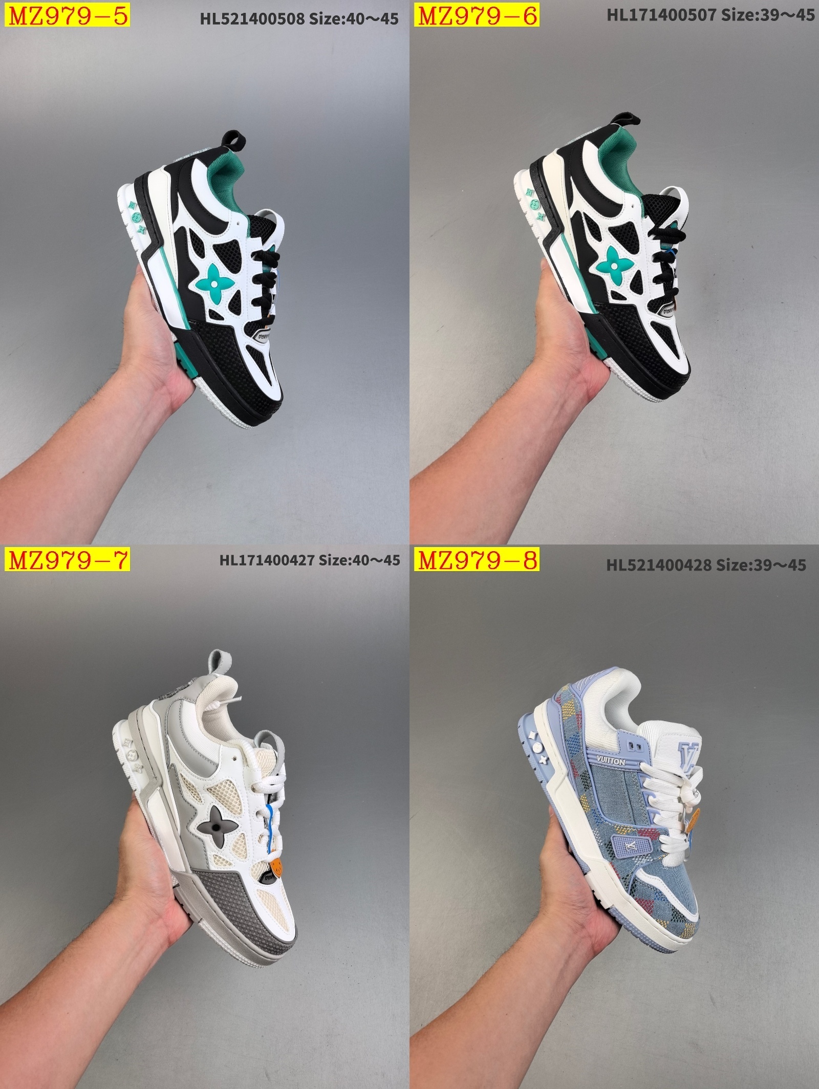 57$ Louis Vuitton Trainer Sneaker Low size 36-45 924820 MZ979 gallery