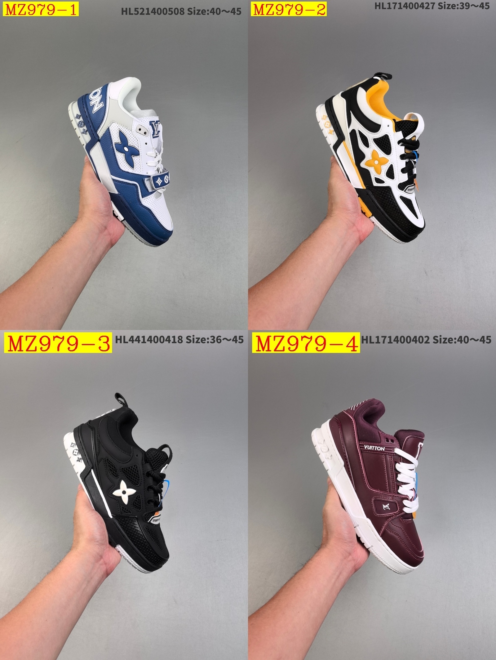 57$ Louis Vuitton Trainer Sneaker Low size 36-45 924820 MZ979 gallery