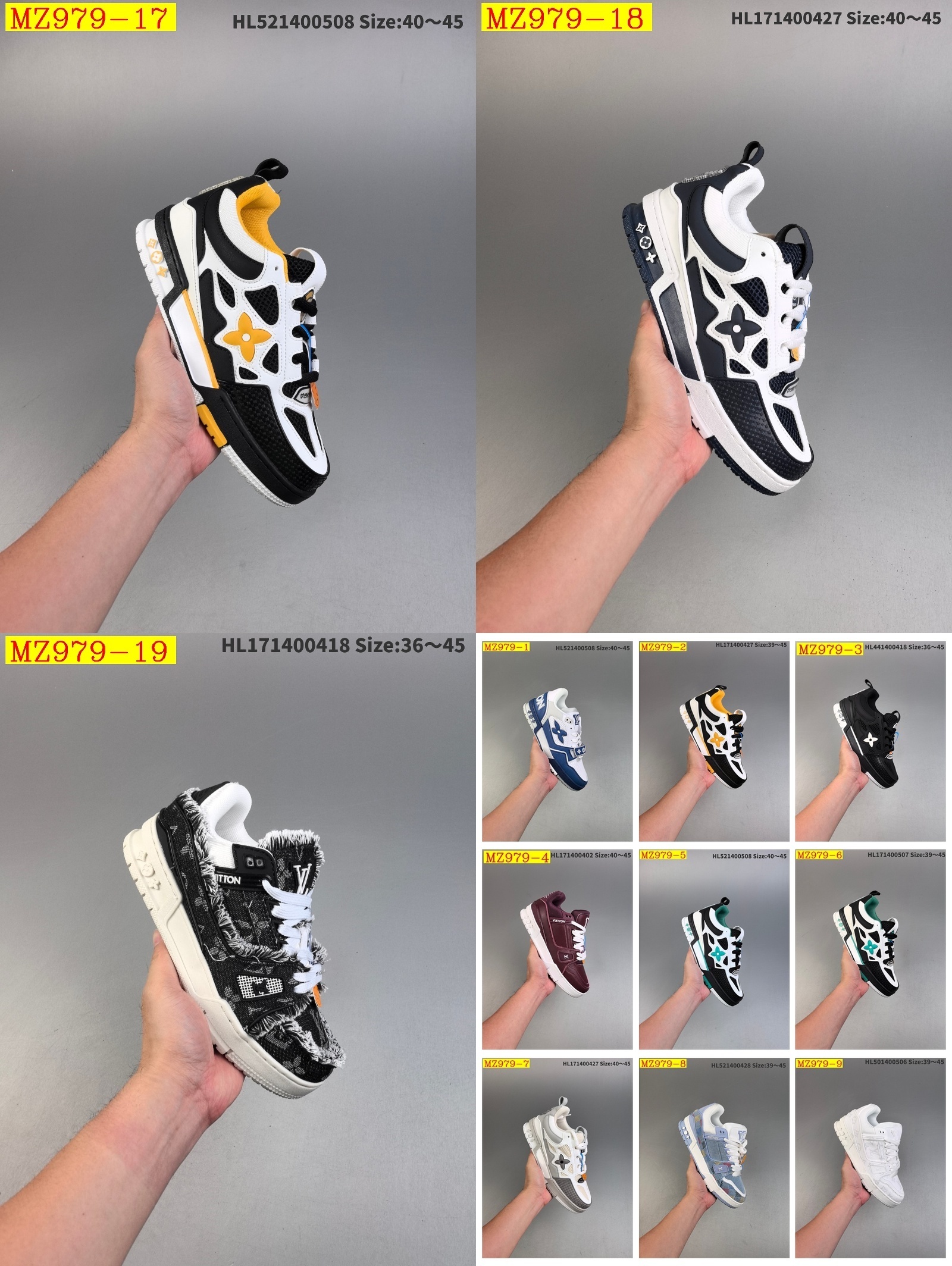 57$ Louis Vuitton Trainer Sneaker Low size 36-45 924820 MZ979 gallery