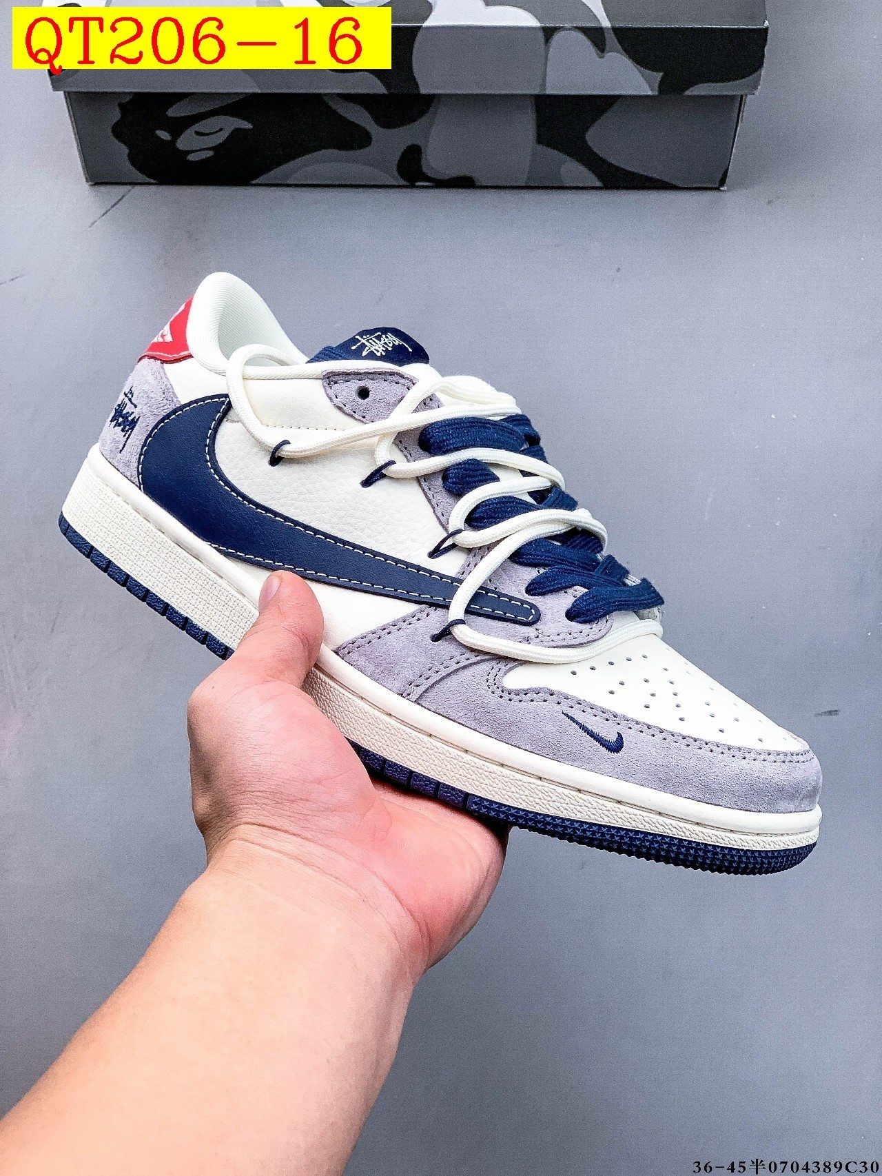 57$ Top Quality NIKE AIR JORDAN LOW 1 size 36-45 half 834060 QT206 gallery