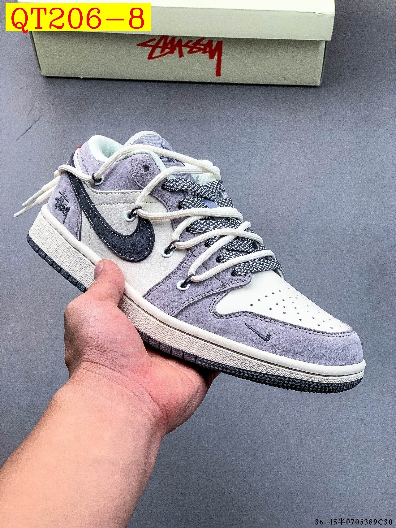 57$ Top Quality NIKE AIR JORDAN LOW 1 size 36-45 half 834060 QT206 gallery