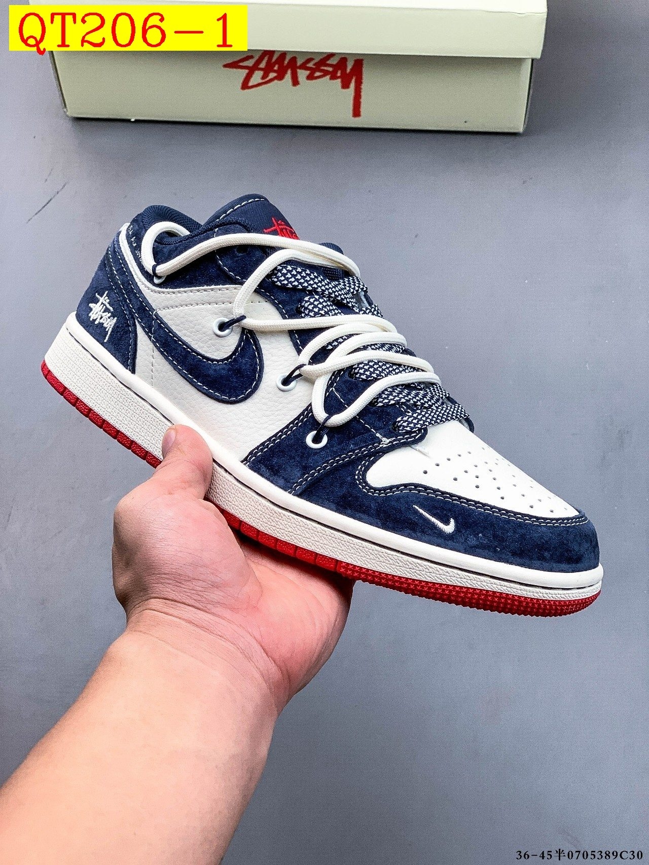 57$ Top Quality NIKE AIR JORDAN LOW 1 size 36-45 half 834060 QT206 gallery
