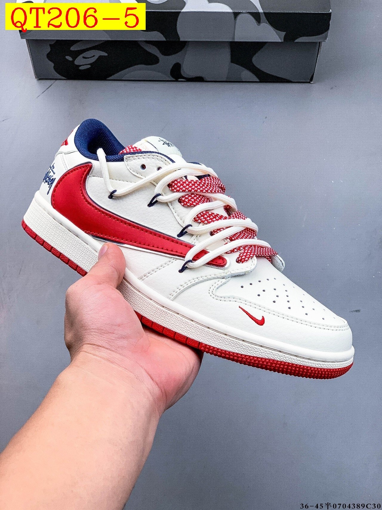 57$ Top Quality NIKE AIR JORDAN LOW 1 size 36-45 half 834060 QT206 gallery