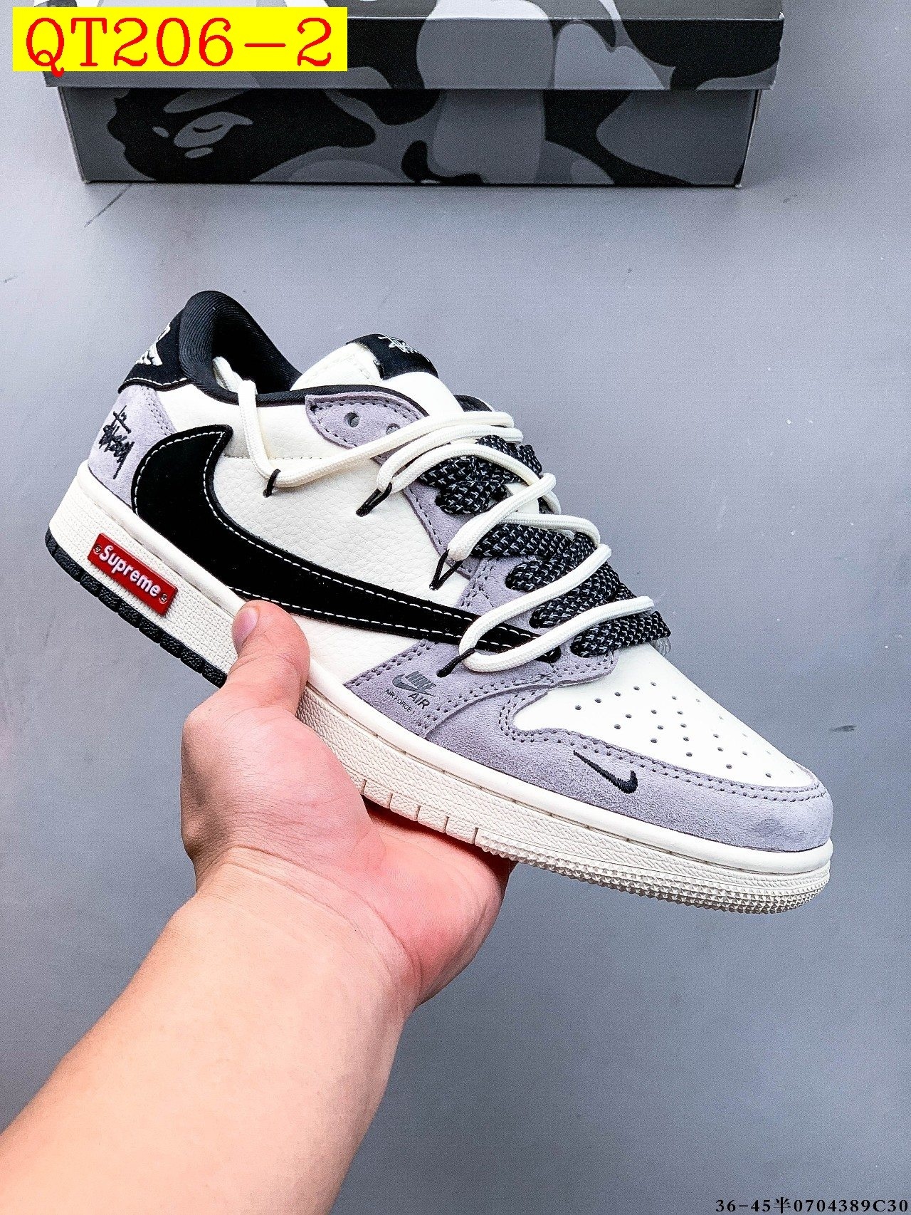 57$ Top Quality NIKE AIR JORDAN LOW 1 size 36-45 half 834060 QT206 gallery