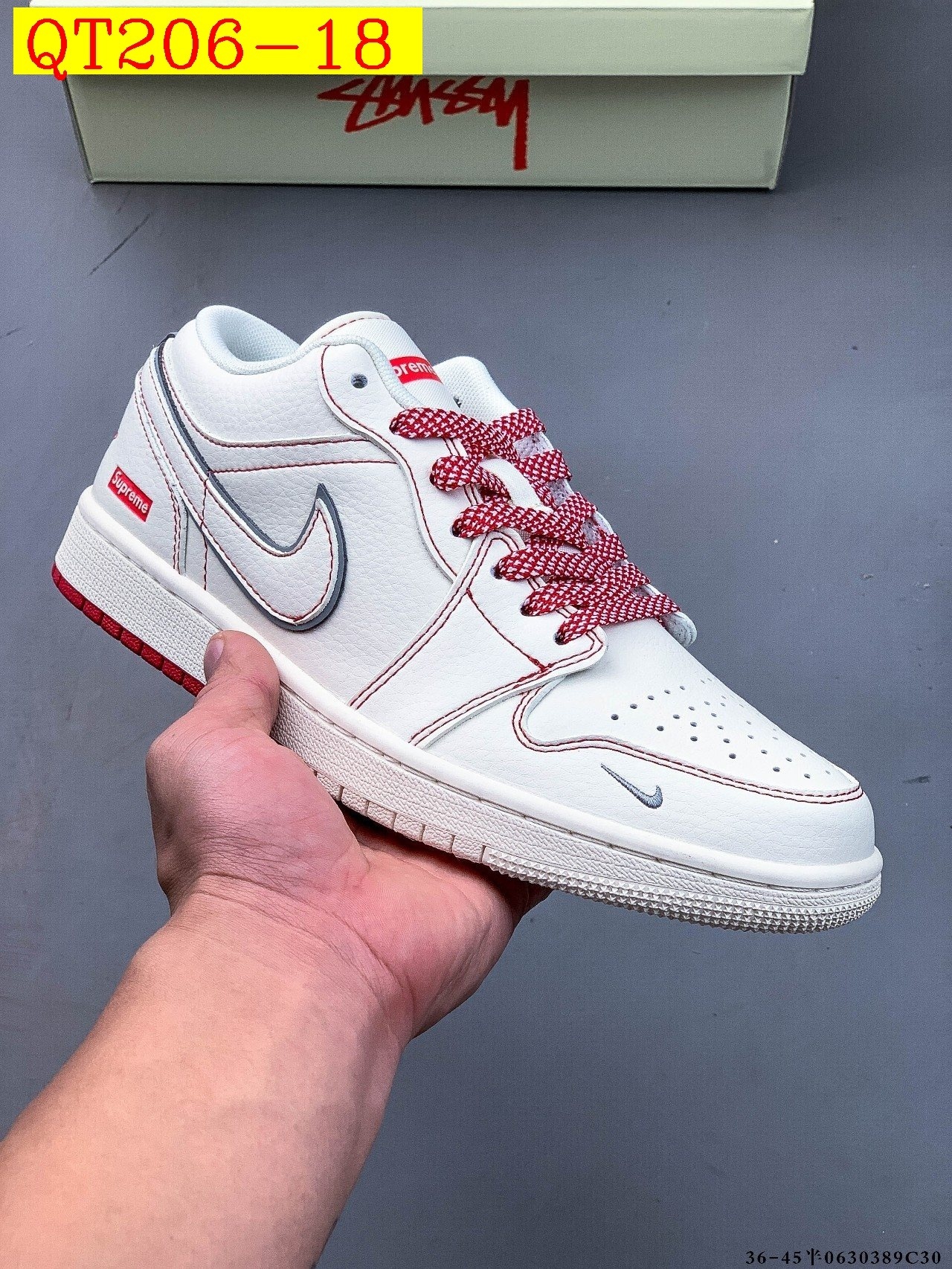 57$ Top Quality NIKE AIR JORDAN LOW 1 size 36-45 half 834060 QT206 gallery