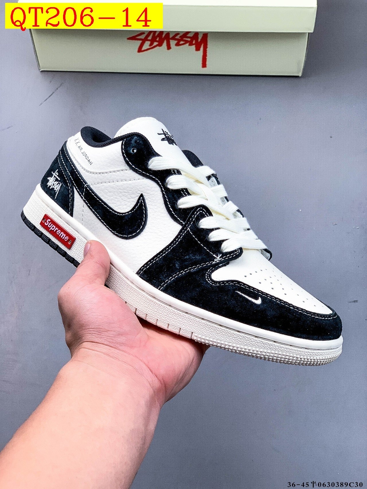 57$ Top Quality NIKE AIR JORDAN LOW 1 size 36-45 half 834060 QT206 gallery