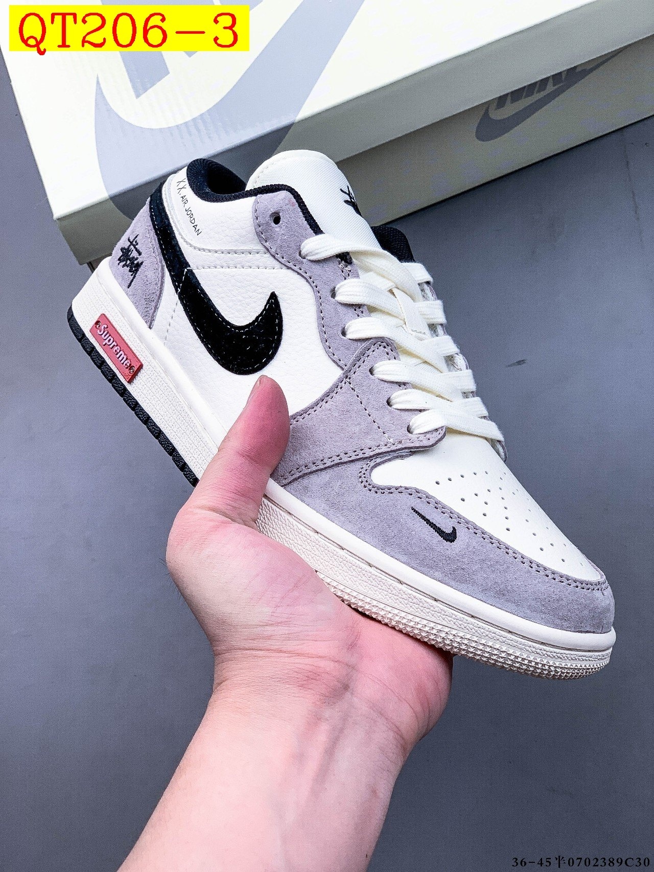 57$ Top Quality NIKE AIR JORDAN LOW 1 size 36-45 half 834060 QT206 gallery