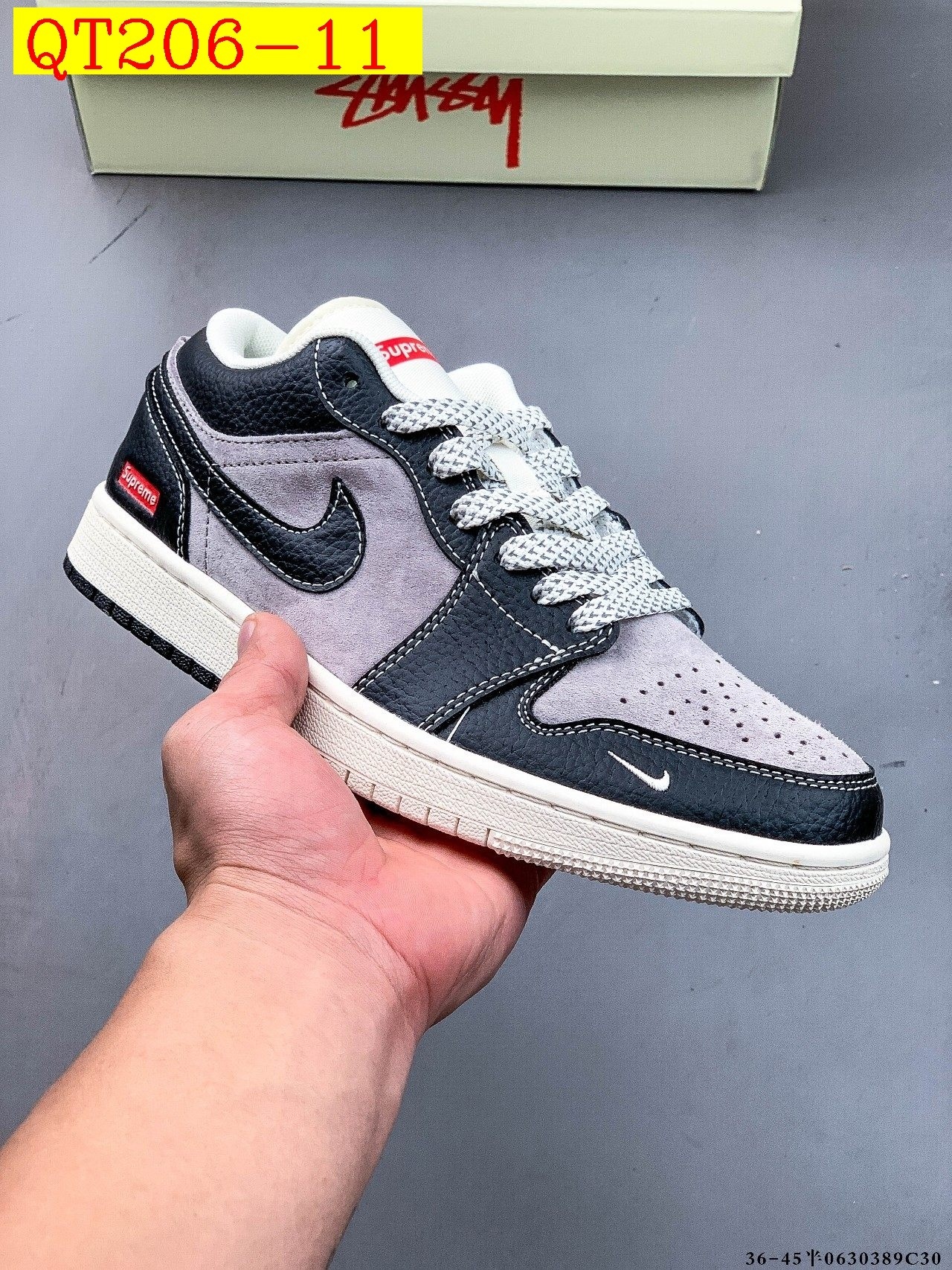 57$ Top Quality NIKE AIR JORDAN LOW 1 size 36-45 half 834060 QT206 gallery