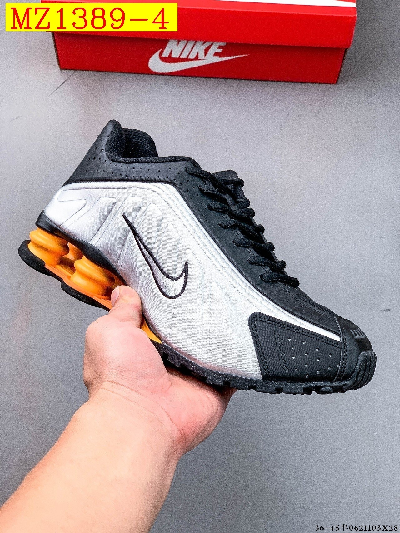 57$ Top Quality NIKE SHOX R4 size 36-45 half 623850 MZ1389 gallery