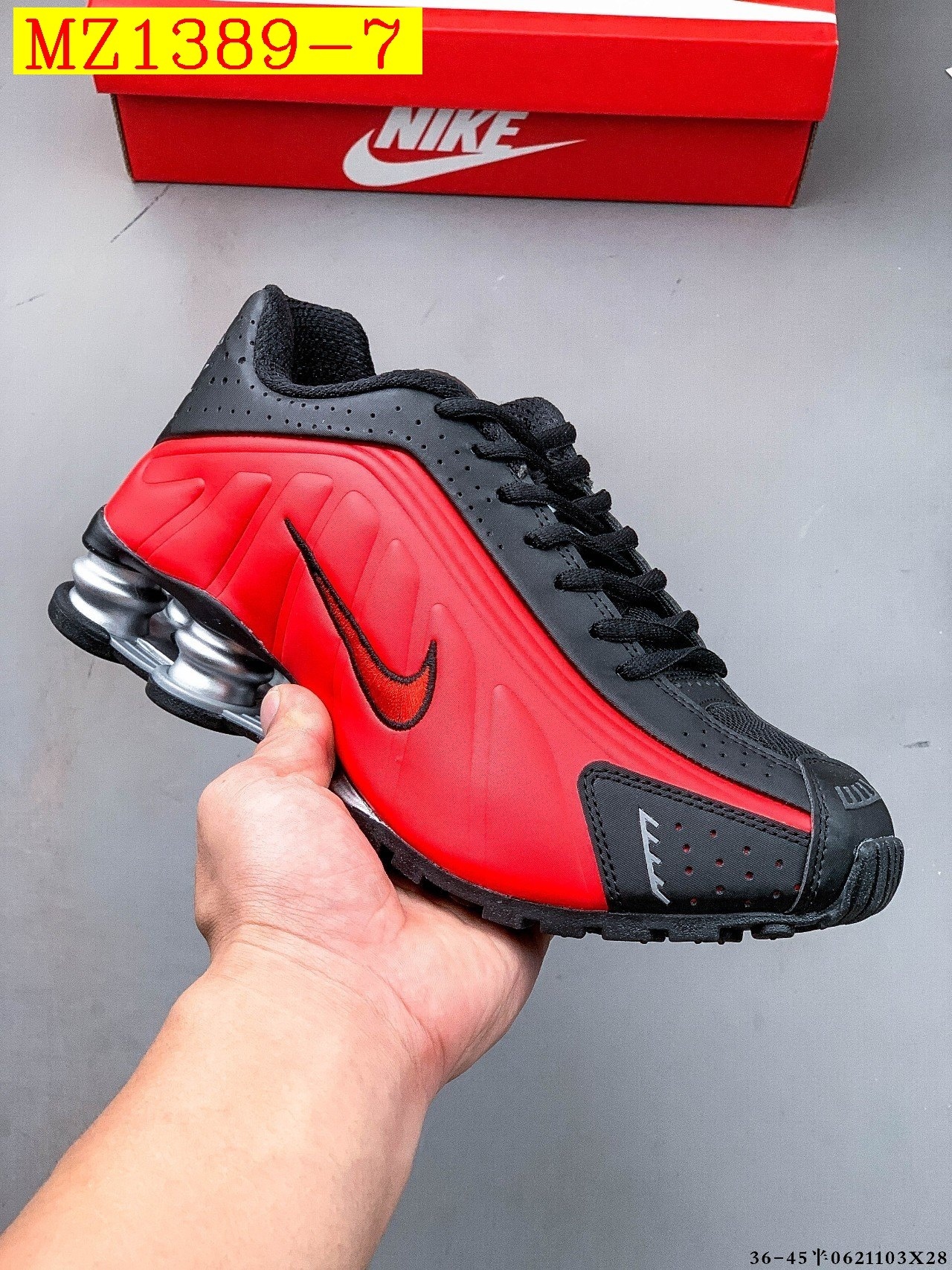 57$ Top Quality NIKE SHOX R4 size 36-45 half 623850 MZ1389 gallery