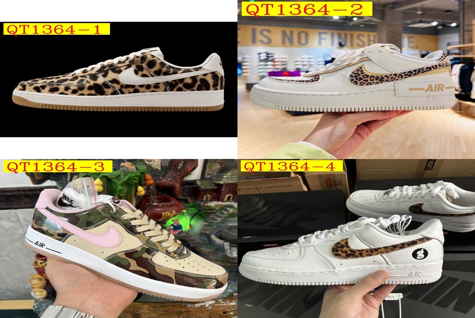 57$ Top Quality Nike AIR FORCE 1 07 Size 36-45 half 629810 QT1364 gallery