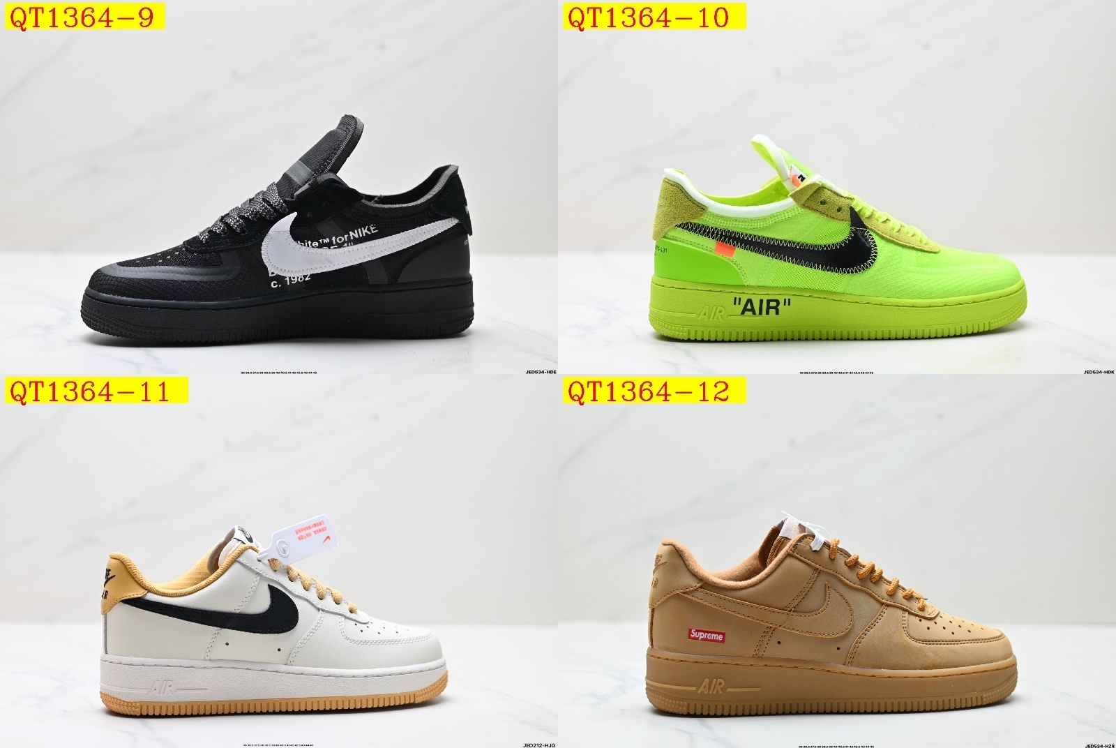 57$ Top Quality Nike AIR FORCE 1 07 Size 36-45 half 629810 QT1364 gallery