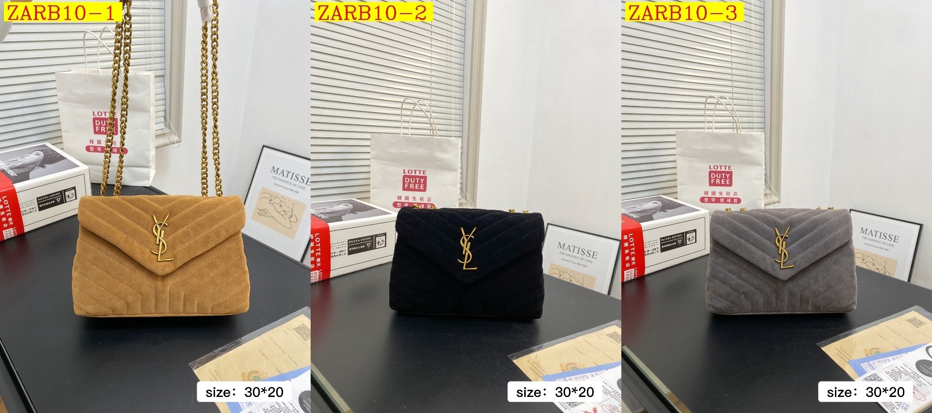 57$ YSL SLP monogram logo Leather Size 30x20cm 039170 ZARB10 gallery