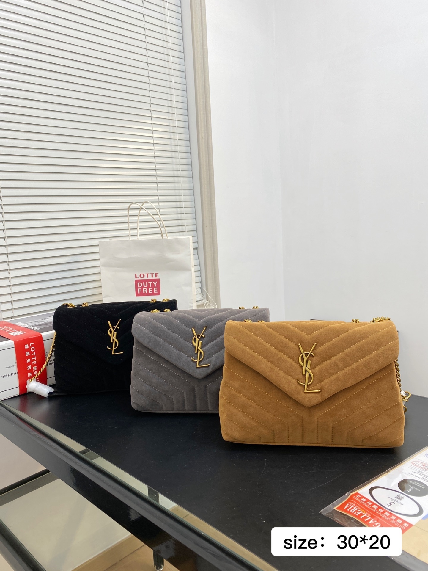 57$ YSL SLP monogram logo Leather Size 30x20cm 039170 ZARB10 gallery