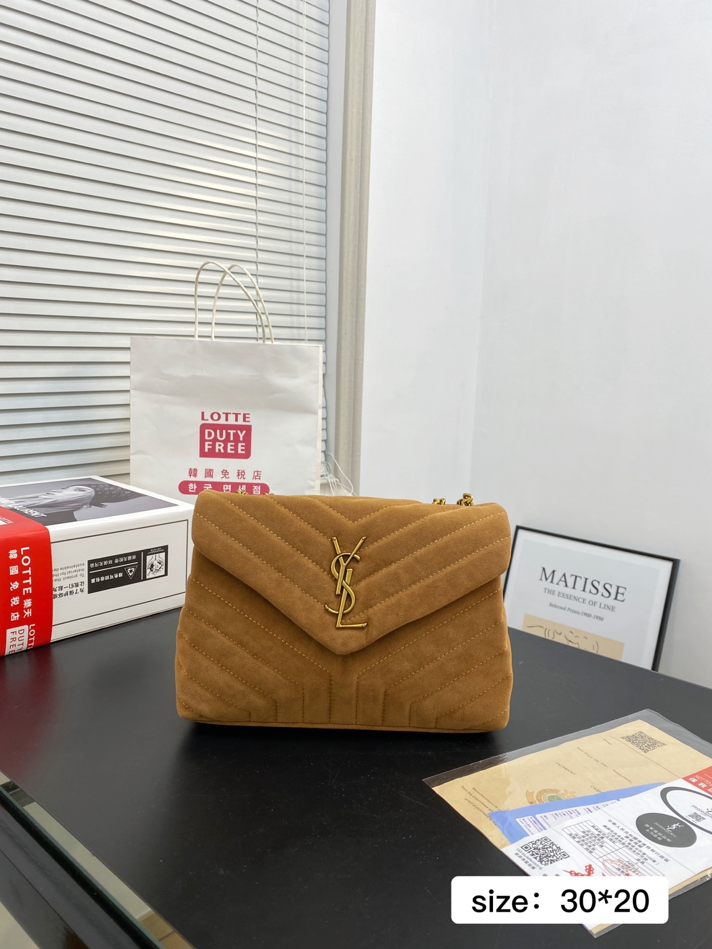 57$ YSL SLP monogram logo Leather Size 30x20cm 039170 ZARB10 gallery