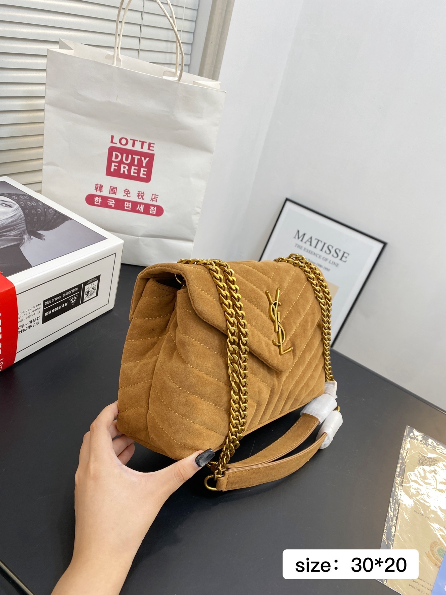 57$ YSL SLP monogram logo Leather Size 30x20cm 039170 ZARB10 gallery