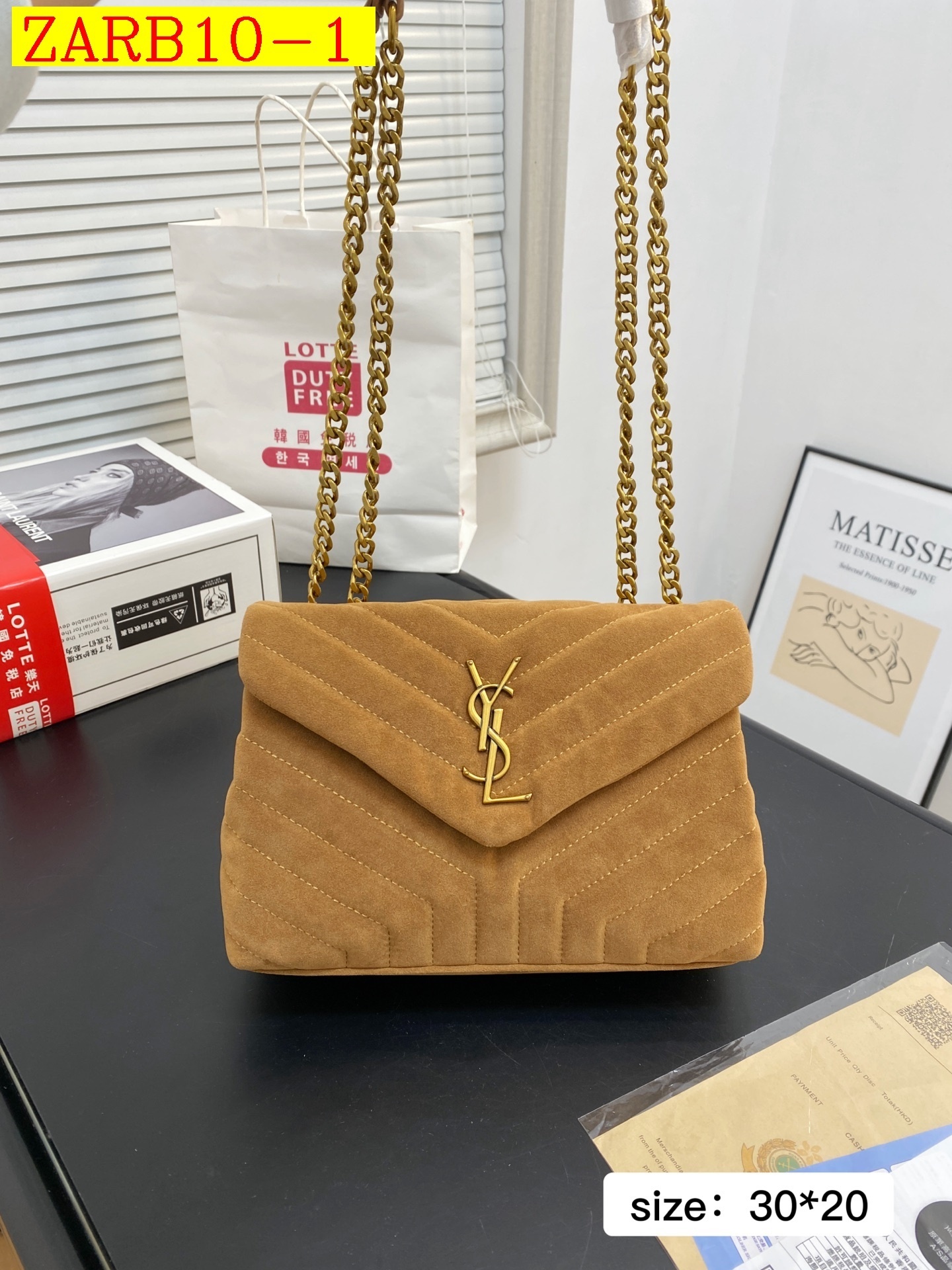 57$ YSL SLP monogram logo Leather Size 30x20cm 039170 ZARB10 gallery