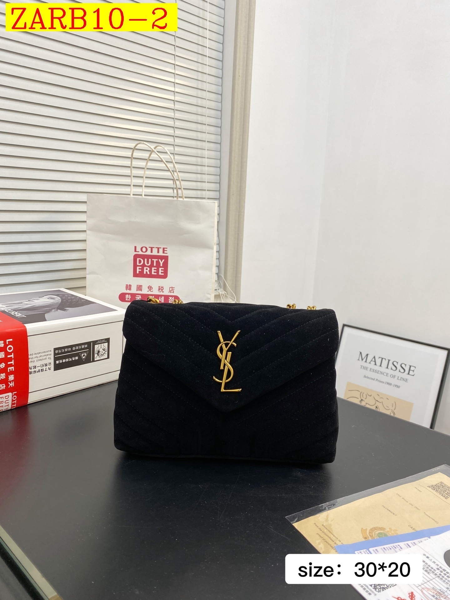 57$ YSL SLP monogram logo Leather Size 30x20cm 039170 ZARB10 gallery