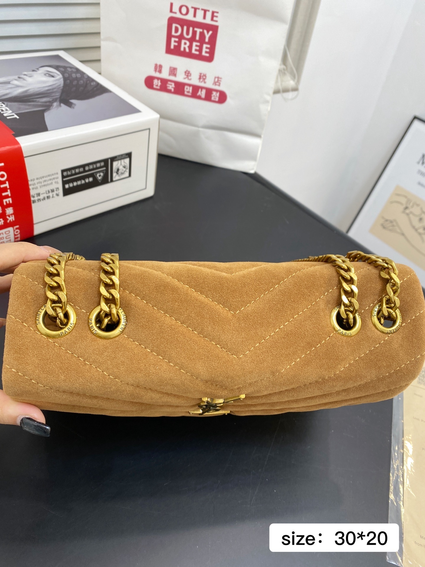 57$ YSL SLP monogram logo Leather Size 30x20cm 039170 ZARB10 gallery