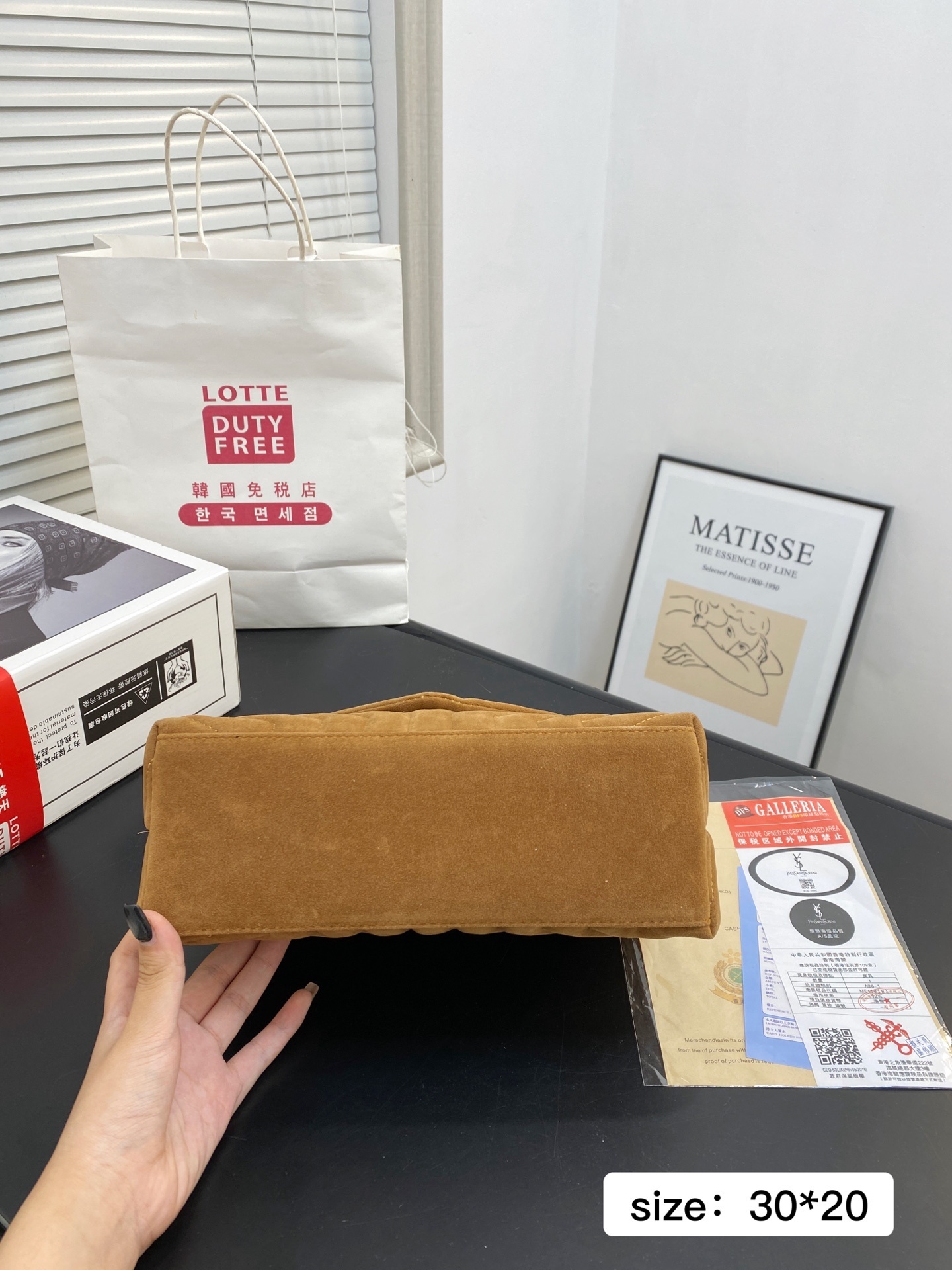 57$ YSL SLP monogram logo Leather Size 30x20cm 039170 ZARB10 gallery