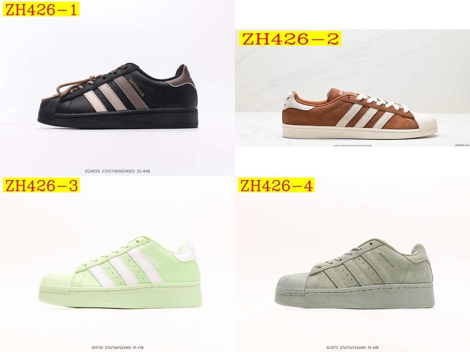 57$ adidas Originals Superstar size 36-45 All Colors 1 639250 ZH426 gallery