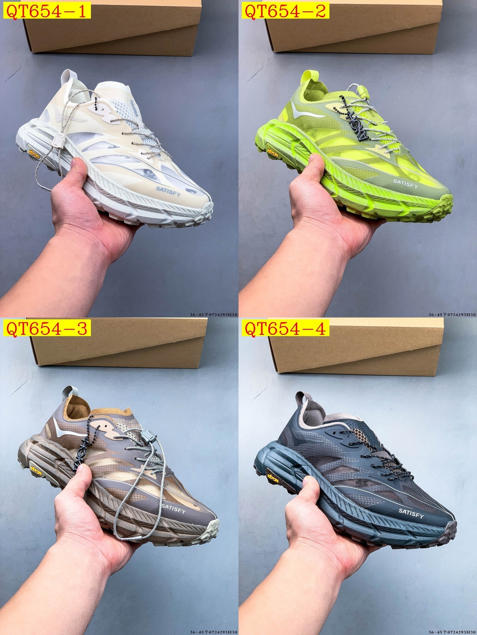 58$ HOKA ONE ONE SATISFY size 36-45 half 836070 QT654 gallery