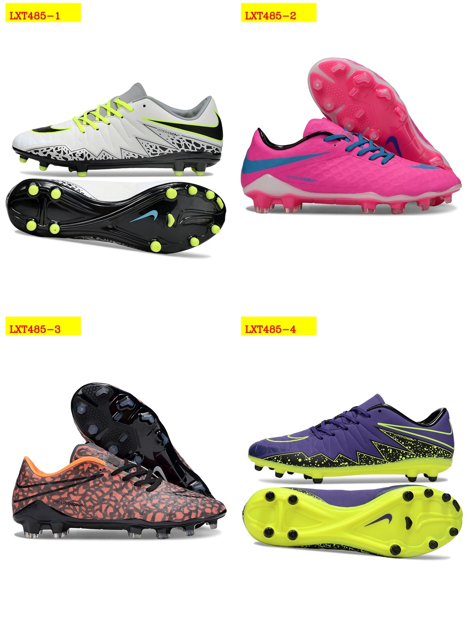 59$ Nike Hypervenom Phantom FG Soccer Cleats Size 39-45 832250 LXT485 gallery