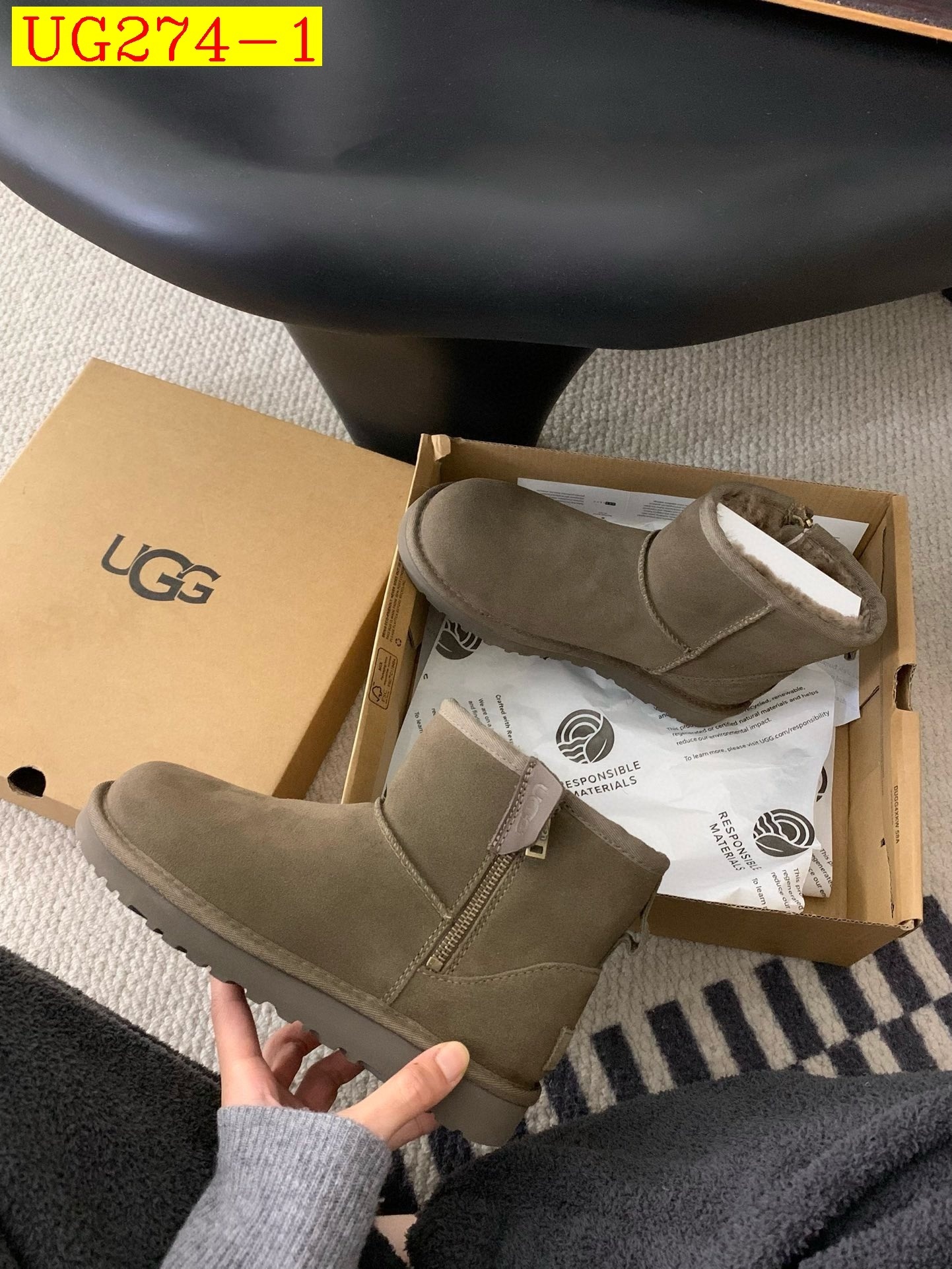 59$ dh Top Quality UGG Boot Leather Wool Size 35-40 93645046665 UG274 gallery