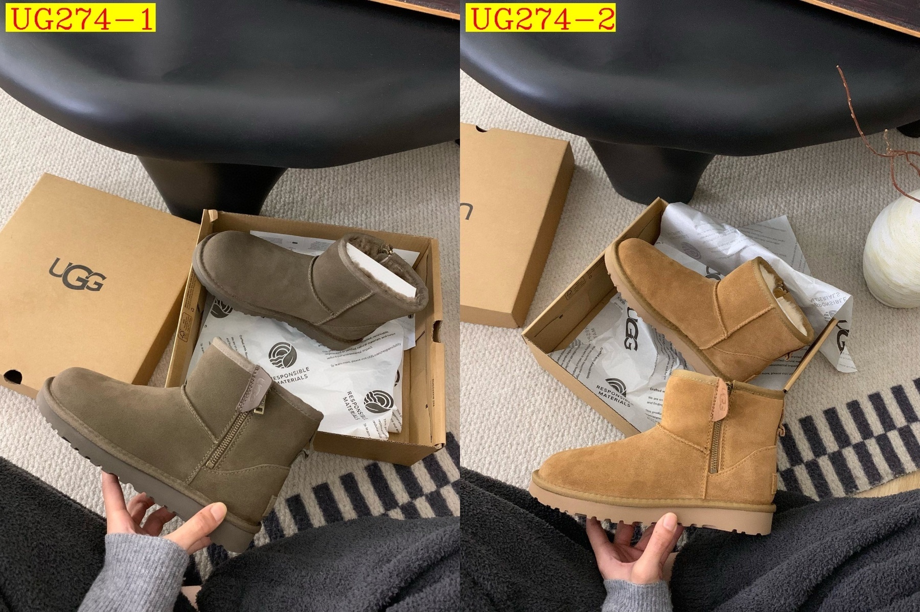 59$ dh Top Quality UGG Boot Leather Wool Size 35-40 93645046665 UG274 gallery