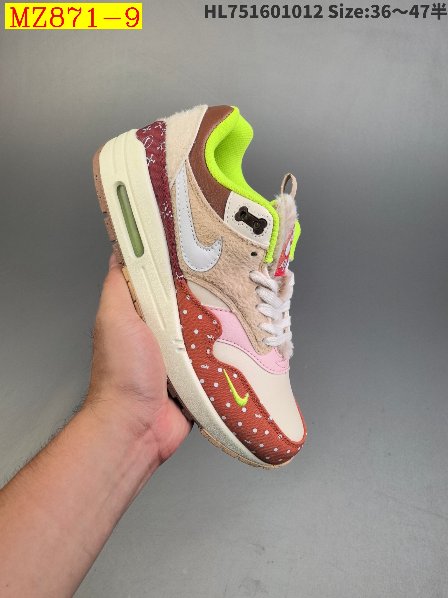 60$ Top Quality Nike Air Max 1 half size 36-46 835240 MZ871 gallery