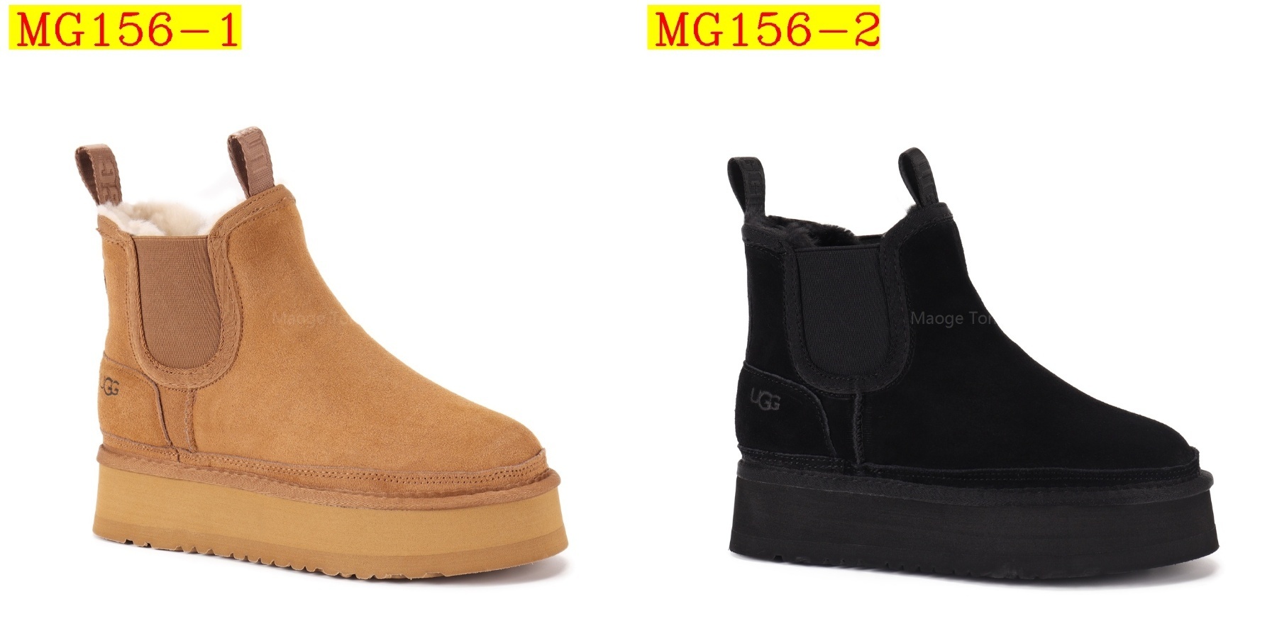 60$ new_dh UGG 4cm Cow leather Artificial wool SIZE 34-43  93602035976 MG156 gallery