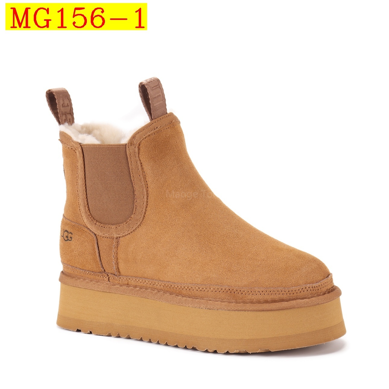 60$ new_dh UGG 4cm Cow leather Artificial wool SIZE 34-43  93602035976 MG156 gallery