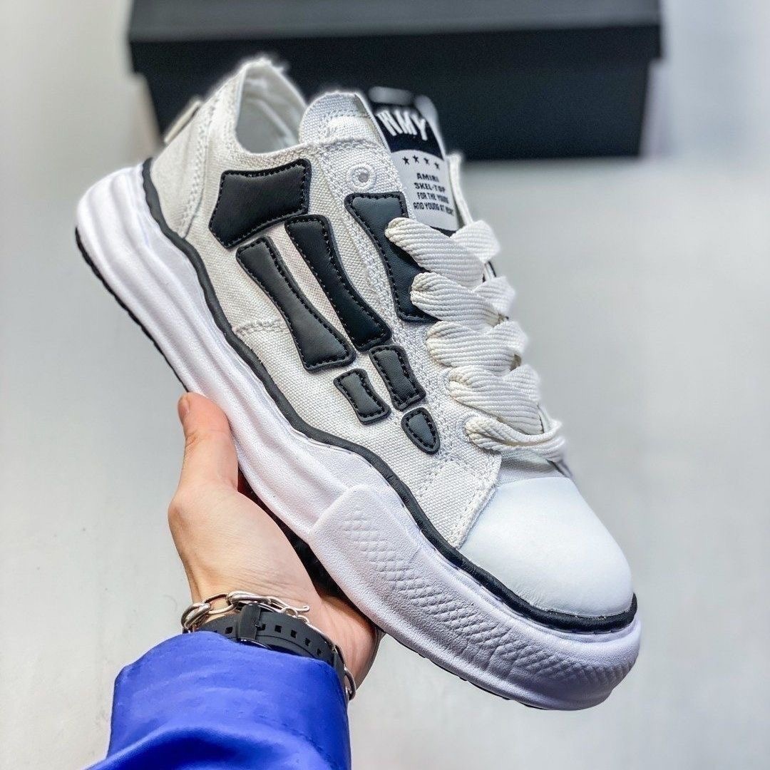 61$ AMIRI Skeleton Low-Skel top Sneakers Size 36-45 631050 PM117 gallery