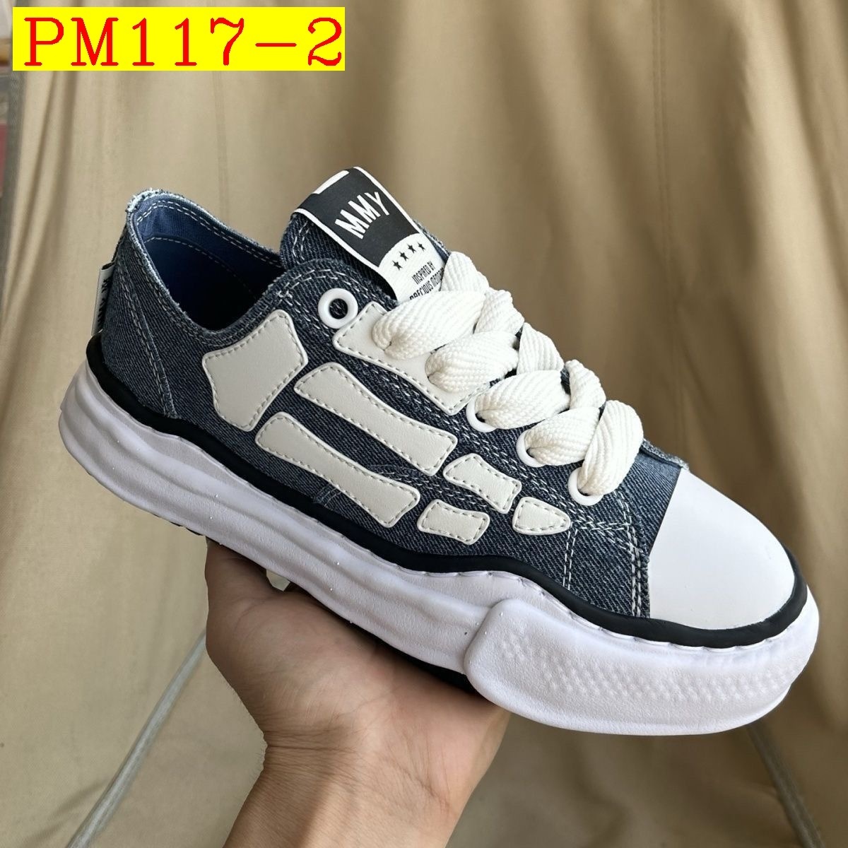 61$ AMIRI Skeleton Low-Skel top Sneakers Size 36-45 631050 PM117 gallery