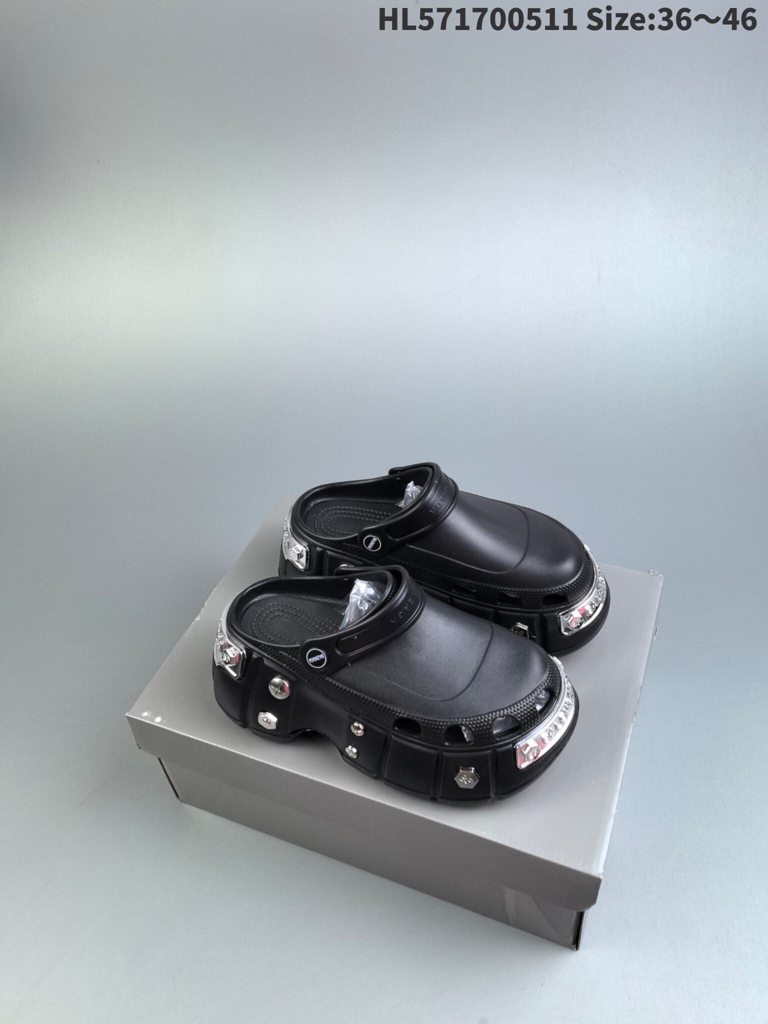 62$ BALENCIAGA Crocs HardCrocs Sandal size 36-46 738490 MZ1055 gallery