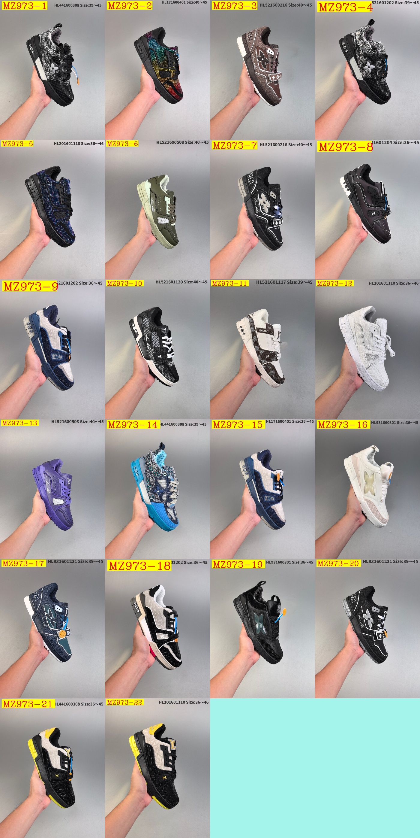 62$ Louis Vuitton Trainer Sneaker Low size 36-45 134280 MZ973 gallery