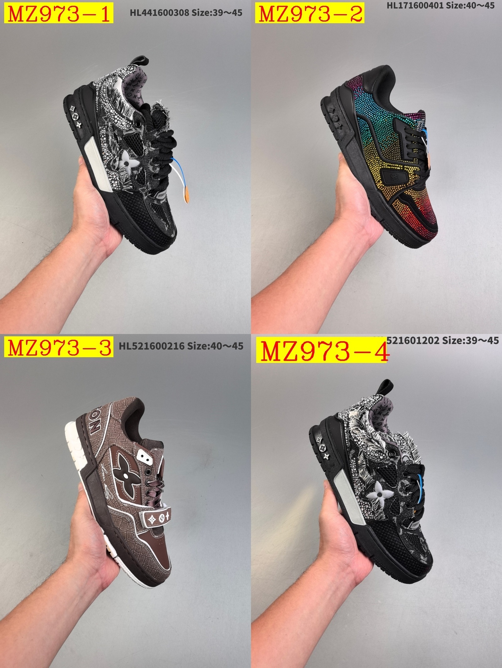 62$ Louis Vuitton Trainer Sneaker Low size 36-45 134280 MZ973 gallery