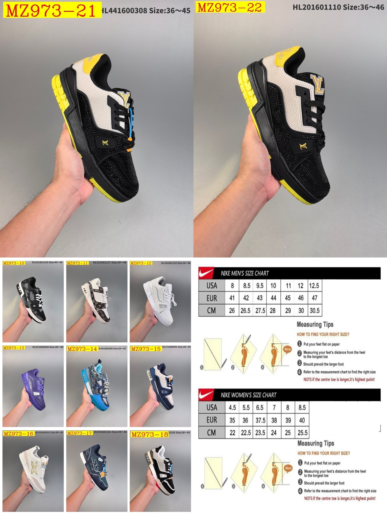 62$ Louis Vuitton Trainer Sneaker Low size 36-45 134280 MZ973 gallery