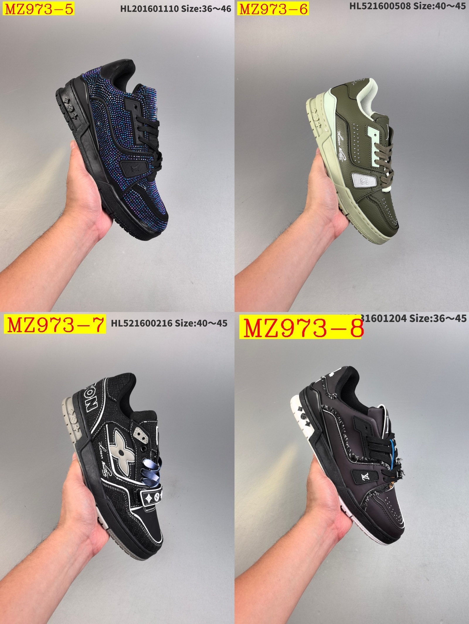 62$ Louis Vuitton Trainer Sneaker Low size 36-45 134280 MZ973 gallery