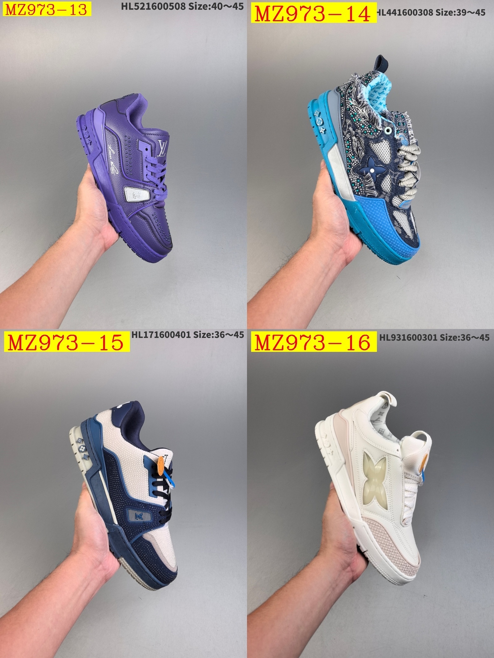 62$ Louis Vuitton Trainer Sneaker Low size 36-45 134280 MZ973 gallery