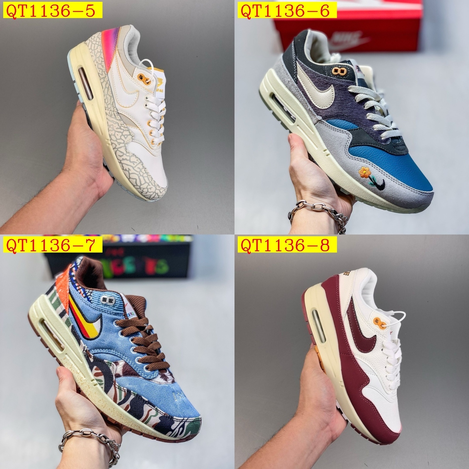 62$ Nike Air Max 1 Size 36-45 236280 QT1136 gallery