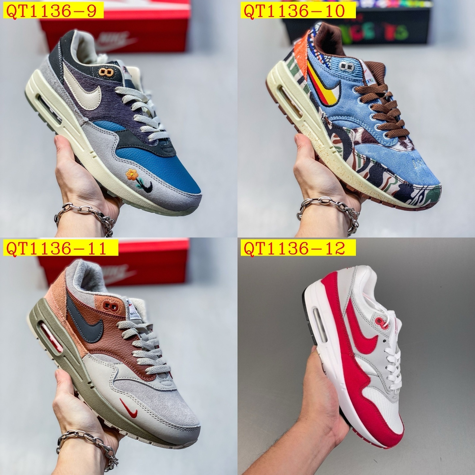 62$ Nike Air Max 1 Size 36-45 236280 QT1136 gallery