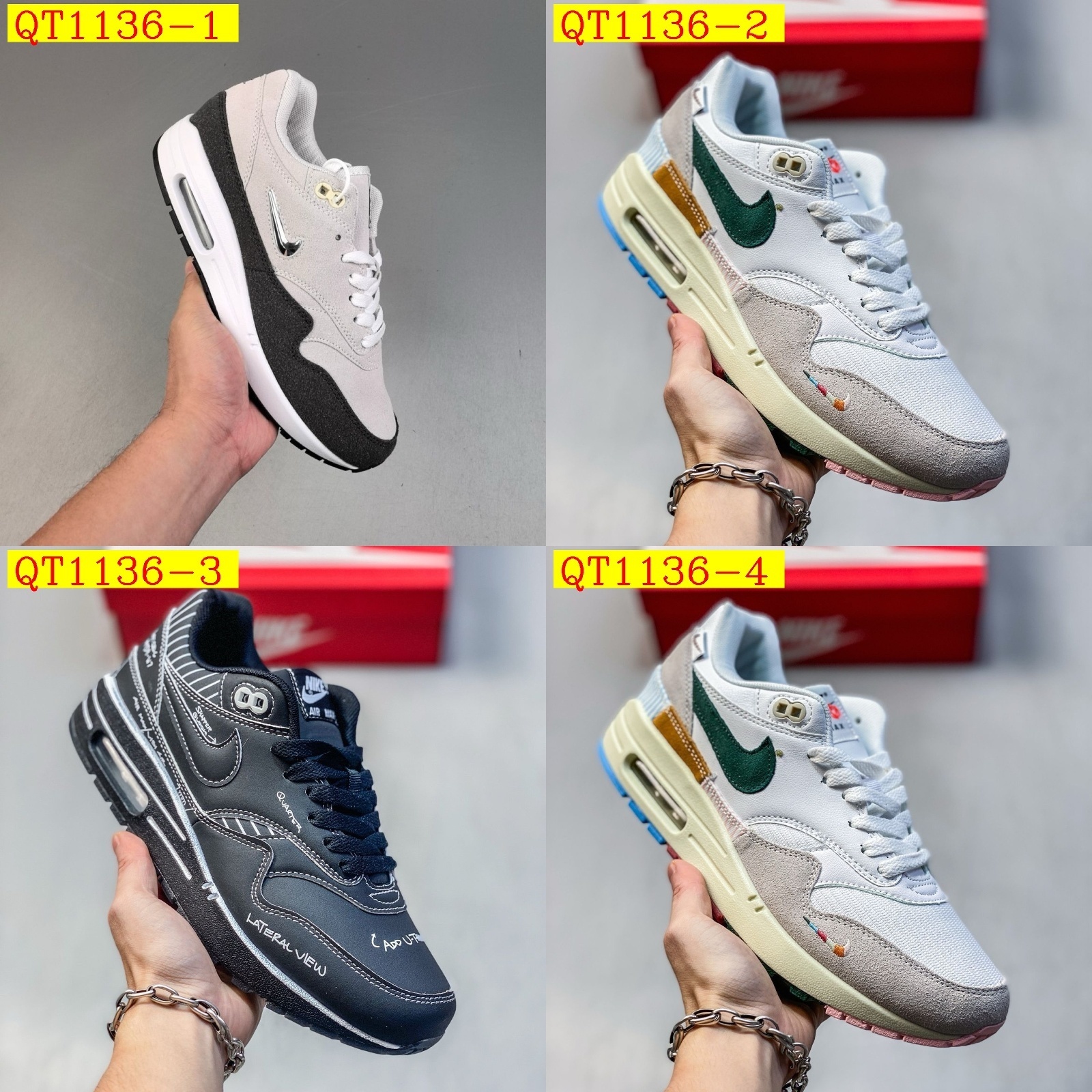 62$ Nike Air Max 1 Size 36-45 236280 QT1136 gallery