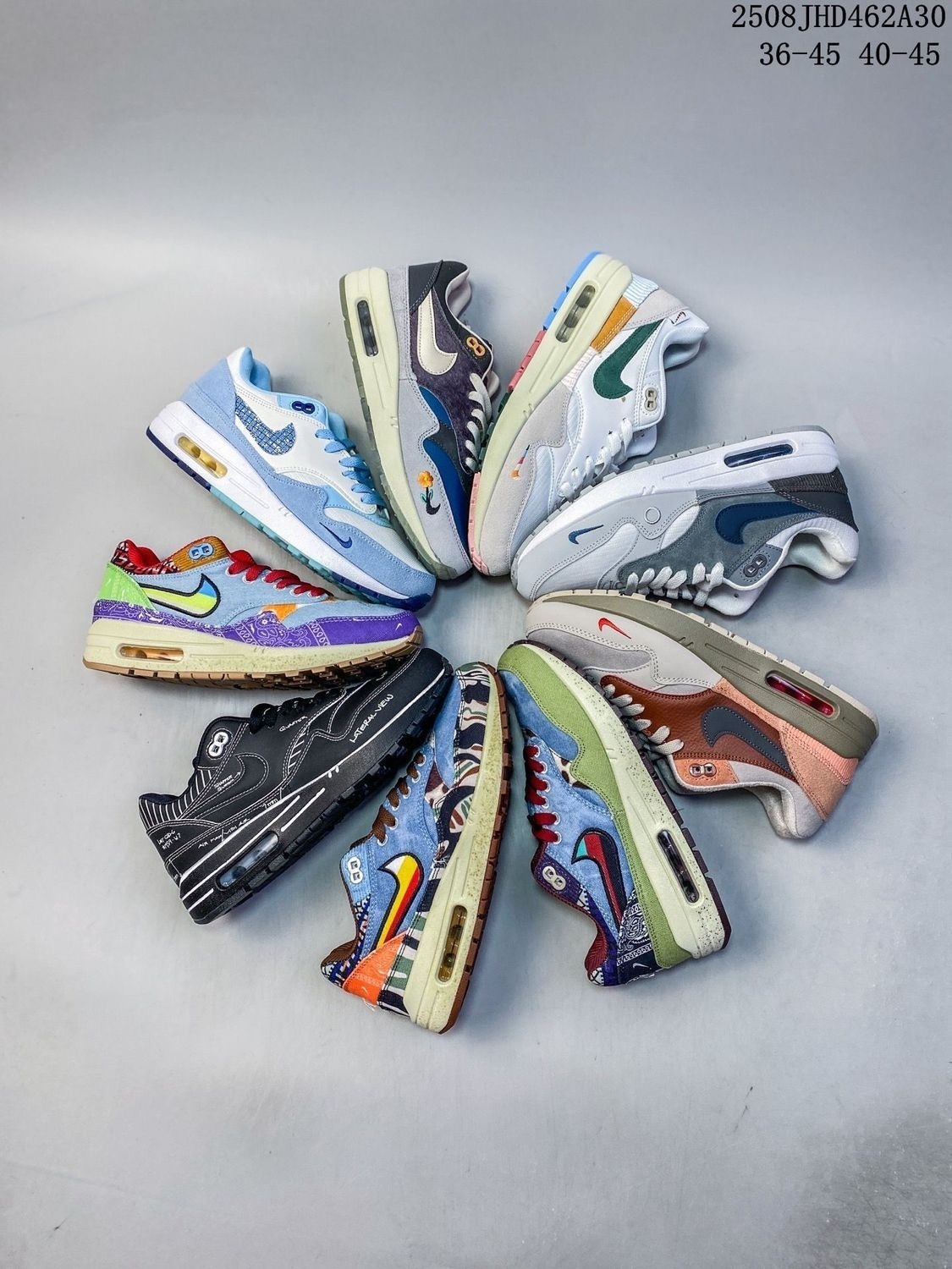 62$ Nike Air Max 1 Size 36-45 236280 QT1136 gallery